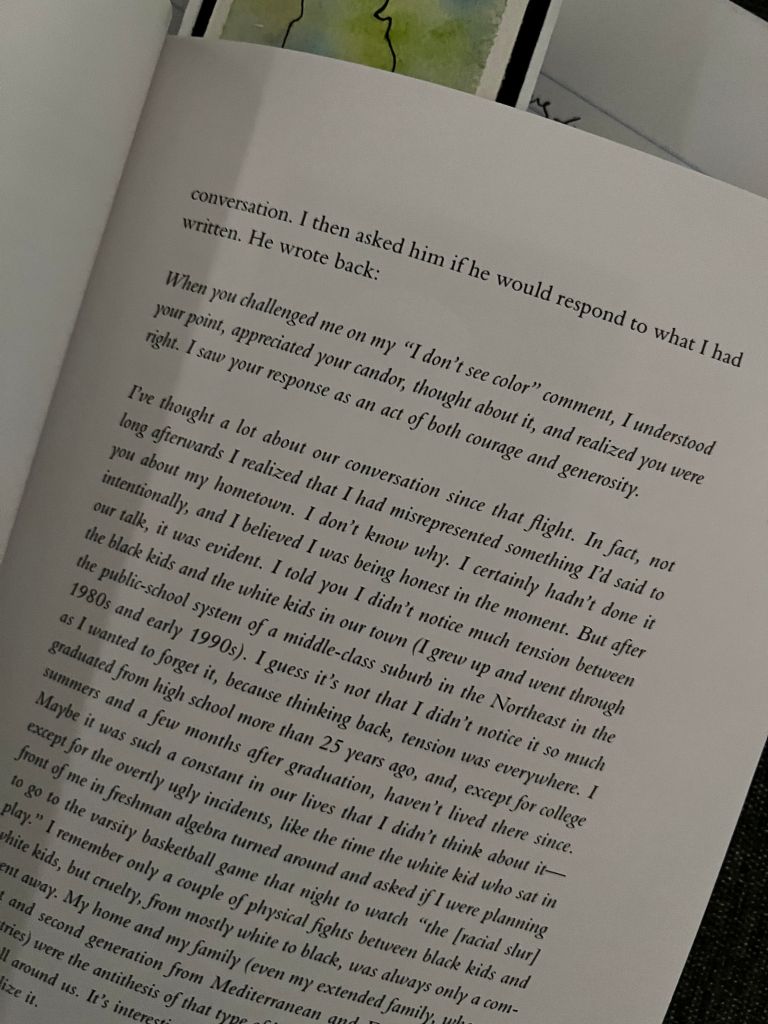 Page of Just Us: An American Conversation by Claudia Rankine. 