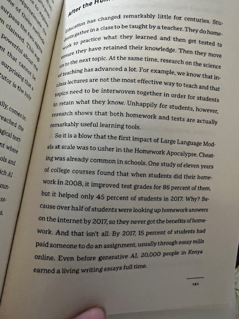 Page 161 of Ethan Mollick's book, Co-Intelligence. 