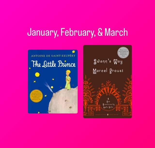 January and February/March book covers.