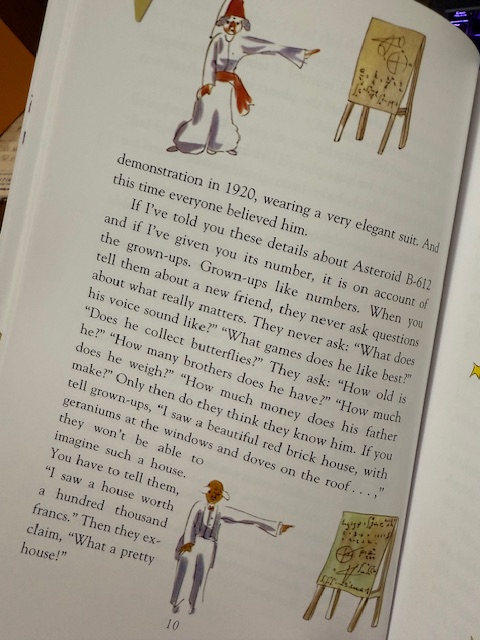 Page 10 of The Little Prince, with illustrations. 