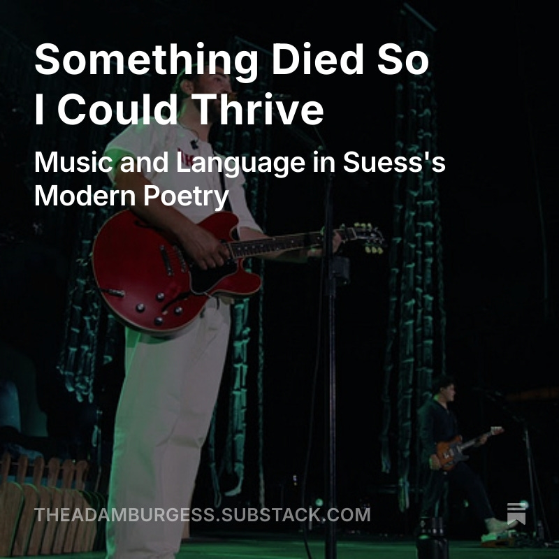 Something Died So I Could Thrive substack flyer. 